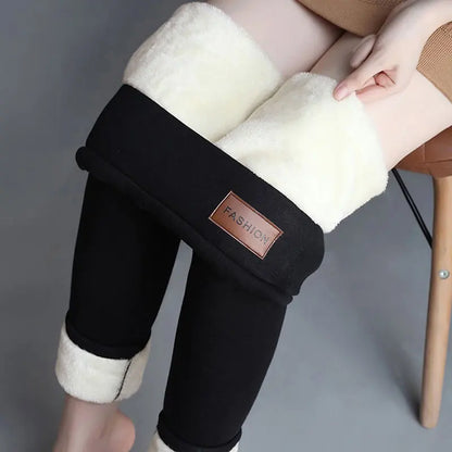 CHRLEISURE Women Winter Warm Thick Leggings Fleece Pants Female Thermal Leggings Thick Strumpfhosen Sexy High Waist Stretchy 