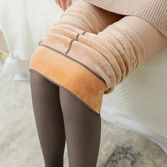 Thick Warm Pantyhose For Women Winter Thermal Stockings Leggings Sexy Sheer Fleece Velvet Pantyhose Tights Women Pants 