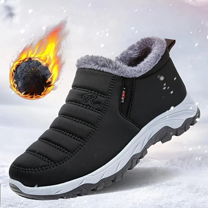 Waterdichte Fleece Sneeuwlaarzen voor Dames – Winter Enkellaars