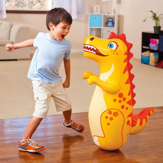 Tumbler Boxing Inflatable Dinosaur Hug Bag Boys Games Sports Toys Christmas Birthday Gift for Boys Girls Parents Child Toys 