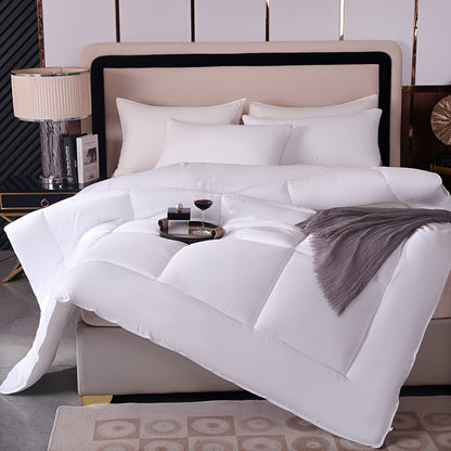 3 Piece Soft Breathable Down Alternative Duvet Cover Set, Four Seasons Lightweight Box Stitch Quilts Hotel Quality Machine Washable Comforter with 4 Corner Tabs (1*Duvet + 2*Pillowcases, No Filling)