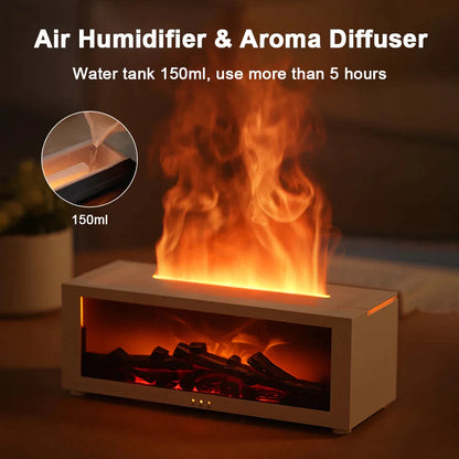 Fireplace Humidifier with Remote Control &amp; Aromatherapy
