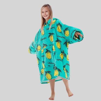 Delicious Lemon - Kids Hoodie Blanket