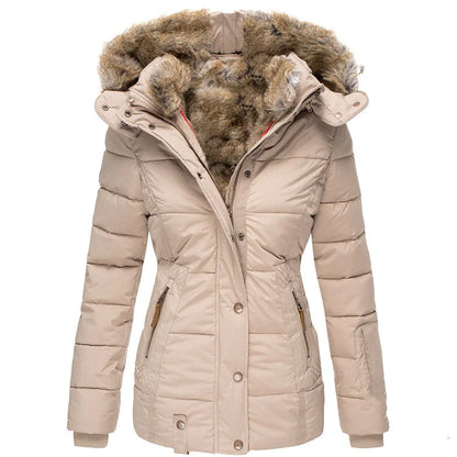 Lekkere Warme Winter Puffer Jas met Imitatiebont