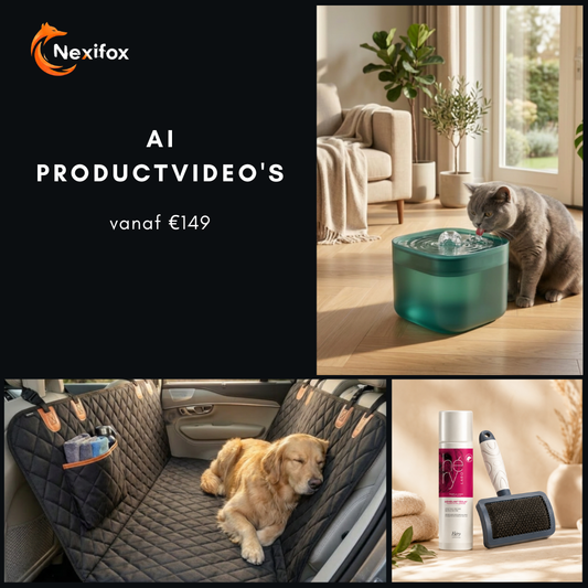 AI-Productvideo's van Nexifox Studio, vanaf 149 euro per video