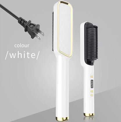 Multifunctionele Elektrische Haarstyling Kam – 2-in-1 Ontwerp voor Sneller Stylen & Minder Beschadiging