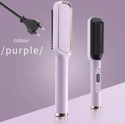 Multifunctionele Elektrische Haarstyling Kam – 2-in-1 Ontwerp voor Sneller Stylen & Minder Beschadiging