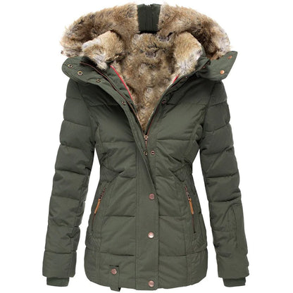 Lekkere Warme Winter Puffer Jas met Imitatiebont